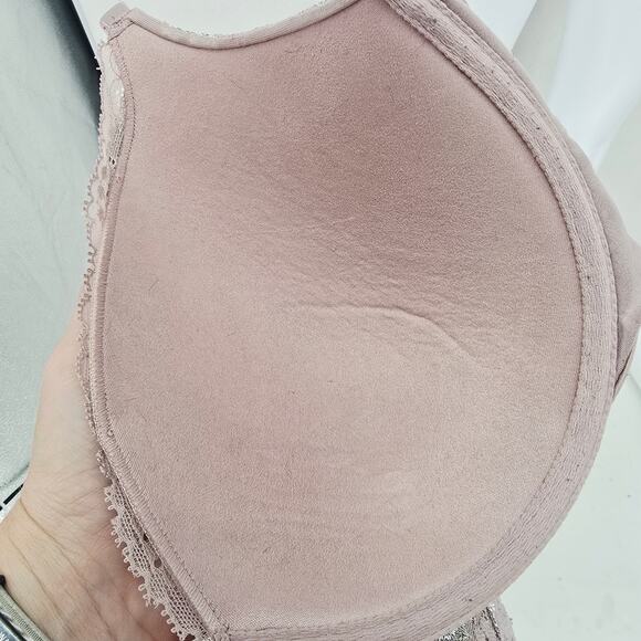 Victoria's Secret Perfect Shape Lace Bra Purple Metallic 38D - Picture 4 of 5